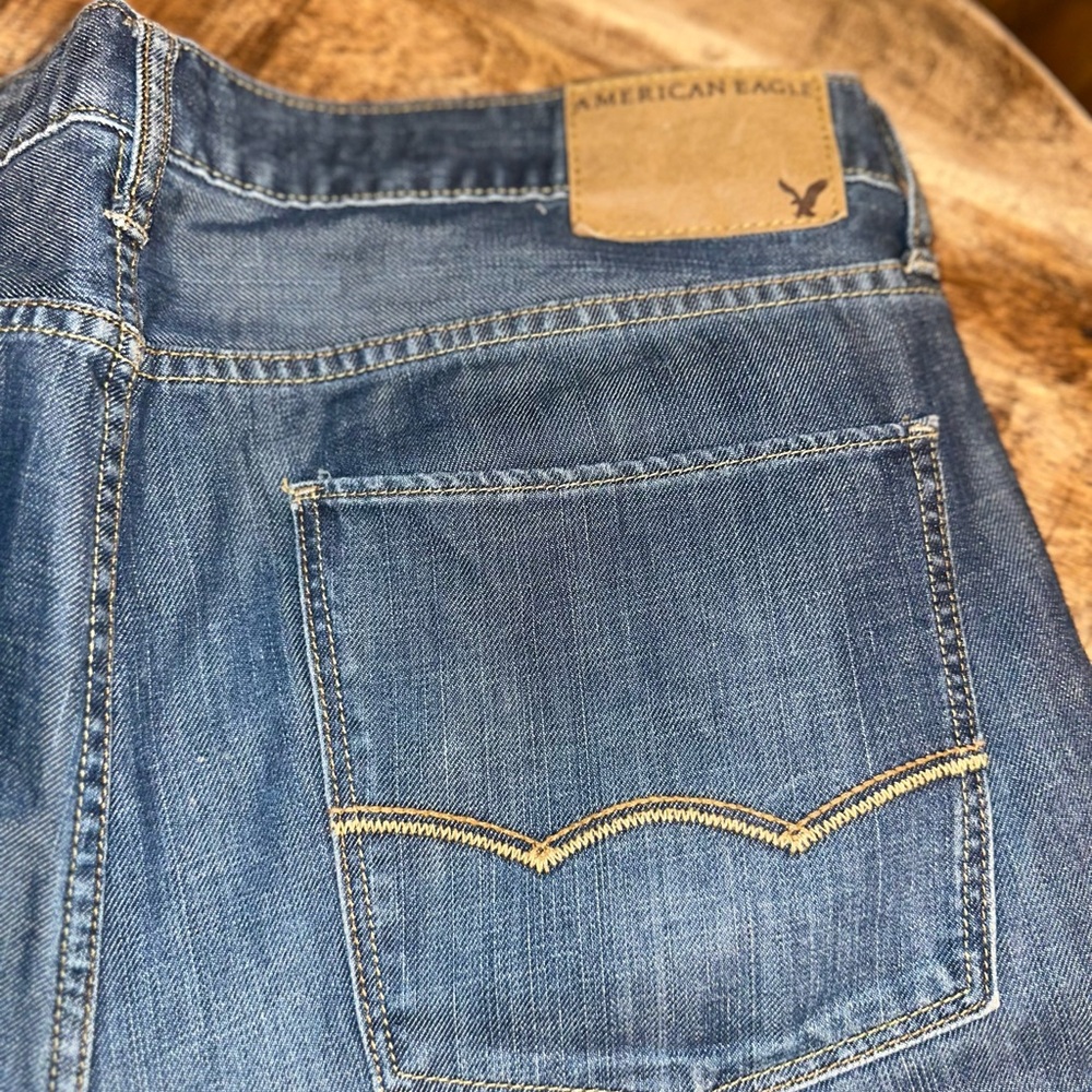 American Eagle Men’s low rise bootcut dark denim jeans Y2K AEO denim 32x32